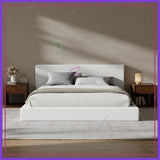 King Size Cloud Platform Bed Frame with Headboard, Soft Foam Cushioned
