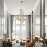 Luxury Crystal Chandelier, Modern Gold French Empire Crystal Ceiling Chandelier