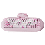 YUNZII C68 Wireless Gaming Keyboard, Hi-Fi Cute Cat Custom RGB Mechanical Keyboard