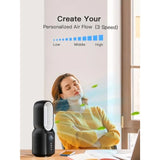 13 Inch Desk Fan, Small Bladeless Table Fan, 3 Speeds and Night Light, Quiet