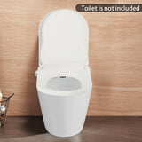 Non-Electric Bidet Toilet Seat 3-Hole Bidet Seat Fits Elongated Toilets White Dual Nozzle System