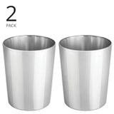 Round Metal Small Recycle Trash Can Wastebasket, Garbage Container Bin for Bathrooms