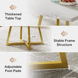 Tribesigns Square Dining Table for 4, 31.5" Industrial Dinner Table with Metal Base, Wood Kitchen Table for Dining Room