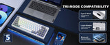 YUNZII AL68 Silver Wireless Custom Mechanical Keyboard