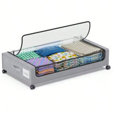 Stozle 1Pack/2Pack Under Bed Storage Boxes With Wheels, Large Capacity