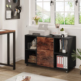 Tribesigns 2 Drawer Wooden File Cabinet Large Mobile Lateral Filing Cabinet