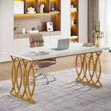 Tribesigns Modern Office Desk, 70.9" Wooden Computer Desk