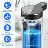 Touchless Automatic Soap Dispenser, Stainless Steel, USB Rechargeable, 4 Adjustable Levels,