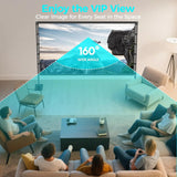 Portable 120 inch Outdoor Projector Screen with Black Backing & Carry Bag