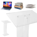 43.31 Inch Acrylic Clear Conference Podium Conference Presentation Pulpit for Churches