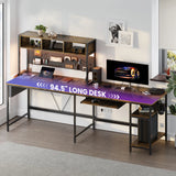 JHK 67" L Shaped Gaming Desk Corner Desks for Compact Spaces with Keyboard
