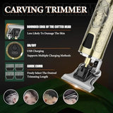 Hair Clippers Set for Men with LED Display Cordless Hair Clipper Trimmer in Black Professional