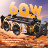 30W Portable Bluetooth Wireless Speakers, IPX6 Waterproof Outdoor, 24H Playtime