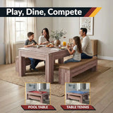 Bench-Included Billiards Table Combo Set