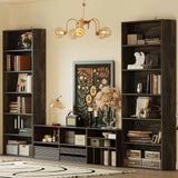 IRONCK 6-Tier Bookcase Set of 2, 70" Height Floor Standing Display Storage Shelves for Home