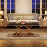 Tribesigns Rectangle Coffee Table, 47.24-inch Modern Coffee Tables for Living Room