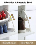 Wooden Shoe Storage Organizer with 3 Flip Drawers for Entryway, Hallway