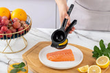 Manual Citrus Press Juicer for Lemons, Limes, Tangerines with Squeezer Handheld Black