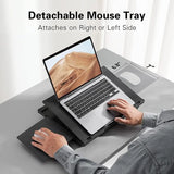Lap Desk with 6 Adjustable Angles, Detachable Mouse Pad, amp Dual Cushions