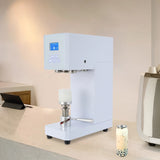 LED Display Beverage Seal Machine 370w Milk Tea Drink Bottle Sealer White Cans