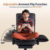 Cross Legged Office Chair with Footrest, High Back Criss Cross Chair with