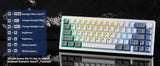 YUNZII AL68 Silver Wireless Custom Mechanical Keyboard