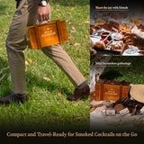 Cocktail Whiskey Smoker Kit with Torch Wooden Box and Stand Premium