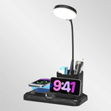 4 In 1 Desk Lamp With Wireless Charger 360 Rotating Gooseneck For Room