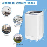 Portable compact washing machine for small spaces, stainless steel drum, white, 12lbs capacity