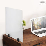 (24" x 18") Office Desk Divider 2 pcs, Acrylic Desk Privacy Panels
