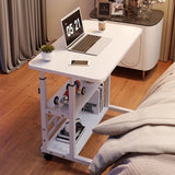 Swivel Wheel Home Desk Height Adjustable Bedside Table with Rolling Wheels Mobile Laptop Standing Desk