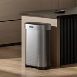 Stainless Steel Kitchen Trash Can 13 Gallon Motion Sensor Garbage Can Automatic Touch Free Detachable Waste Bin