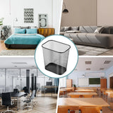 6 Pack Mesh Square Trash Cans 4 Gallon Wire Wastebasket for Home Office Kitchen