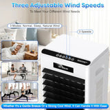 Evaporative Cooler with 8L Tank, 3-in-1 Cooling Fan, 3 Modes 3 Speeds