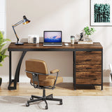 Tribesigns Computer Desk with 3 Drawers, 59-Inch PC Desk