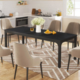 Tribesigns Dining Table for 6-8 People, 200cm Large Narrow Long Rectangular Kitchen Dinner Table
