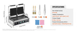 SucceBuy Commercial Panini Grill 3600W Electric Sandwich Panini Maker