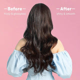 1.5 Inch Extra Large Curling Wand for Long Hair - Ceramic Tourmaline Barrel with 40000000 Negative Ions, 2 Clips