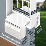 U-Shaped Window AC with Dehumidifier, 12,000 BTU, Cools 550 Sq Ft.