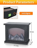 Electric Fireplace Lantern with Realistic LED Flame – USB Powered, Indoor