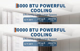 8,000~12,000 BTU Portable Air Conditioner 3-In-1 for Bedroom 150-250 Sq.Ft