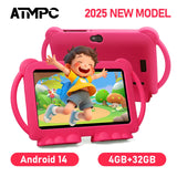 ATMPC 7 inch Android 14 kids Tablet, 4GB RAM+32GB ROM
