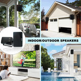 Herdio 3.5'' 2PCS Passive Outdoor Speakers Wired Waterproof 200W 3 Way Premium Mountable Wall Mount