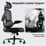 Ergonomic Mesh Desk Chair, 330 lbs Capacity, Comfortable Gaming Chair with Wheels