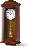 Silent Battery Powered Wooden Grandfather Wall Clock Pendulum Large