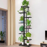 8 Tier Metal Plant Stand Metal Rack, Multiple Flower Pot Holder Shelves Corner Rack, Plante