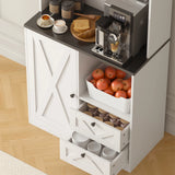 71‘’Kitchen Pantry Storage Cabinet with LED Lights and Power Outlet