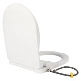 Bidet Toilet Seat for Elongated Toilets, D-Type Shape White PP Material, Durable