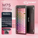 FREEWOLF M75 Wireless Keyboard, Bluetooth Dual-mode, PBT Gradient Ball Cap