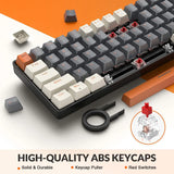RK68 60% Wireless Mechanical Keyboard, Bluetooth 5.0/2.4GHz with Dual Mode 2-in-1 Receiver
